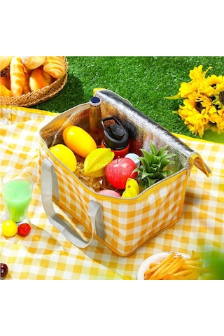 Jialan Piknik Çantası Büyük Açık Soğutucu Kutu Taşınabilir Sarı