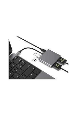 Platoon Pl-5580 4 İn 1 Type-c To 2x Hdmı + Usb+type-c Çevirici Dönüştürücü