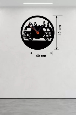 Mey Najmaddin Fitness Motivasyon Tasarım Ahşap Duvar Saati - 40x40 Cm Sporcu Hediyesi Najmaddin Çok Renkli