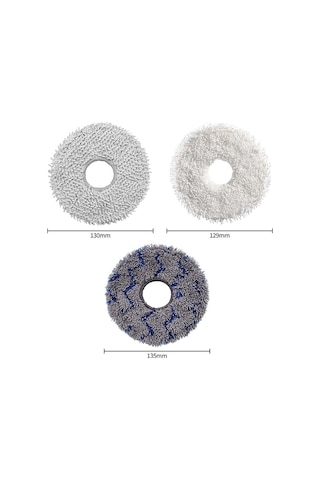 Junsunmay Ecovacs Deebot X1 Turbo / X2 Omni / T20 Pro Beyaz İçin 4 Adet Yıkanabilir Paspas Pedleri Değiştirme