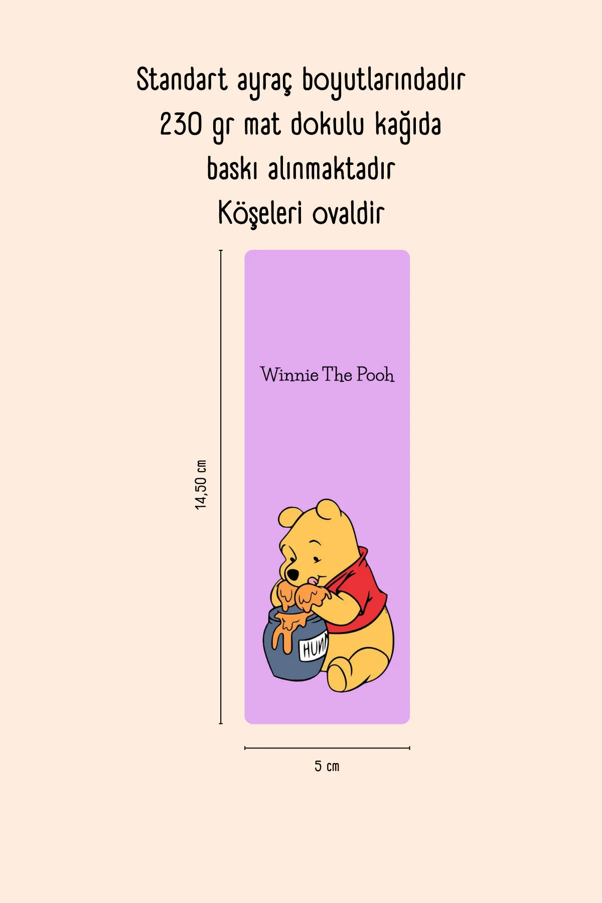 Kitap Ayracı, Çizgi Film Karakterleri, 8 Adet Kitap Ayracı Seti, 5 Cm X 14,50 Cm, Oval Köşe