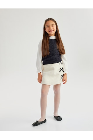 Koton Bisiklet Yaka Kolsuz Çizgili Triko Süveter Lacivert 5skg90055ht Lacivert