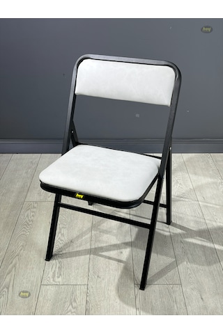 Hey 2'li Katlanır Kamp Sandalyesi Piknik Sandalyesi Kirli Beyaz