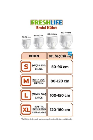 Freshlife Emici Külot Large Beden Büyük Boy Hasta Bezi 30 Adet 1 Paket L