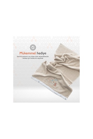 Gezenbebe Hero Nakışlı Bebek Çocuk El Ve Baş Havlusu 50x90 Bej