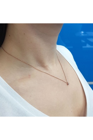 Lova 0,06 Karat Pırlanta Tektaş Kolye - 2040067