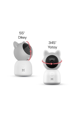 Xenon Smart Bebek Kamerası 3MP | 5" Monitör, Mobil Takip, Ağlama Algılama, 360° Gece Görüş, RGB Lambalı (X7202)