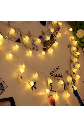 Buffer Mini Boncuk Detaylı Usb Led Işık 20 Led Li Dekoratif Ortam Aydınlatması Renkli