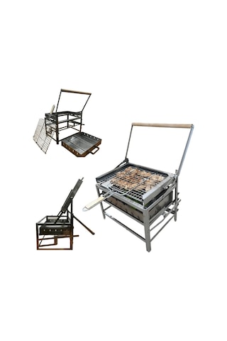 Teknomangal Ph302 Hareketli Mangal Paslanmaz Çelik 40x30 Cm Izgara Telli Diğer