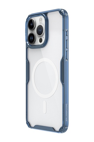 Nillkin Apple Uyumlu iPhone 15 Pro Max Magsafe Özellikli Nature Tpu Pro Kapak Mavi