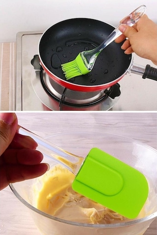 Silikon Yumurta  Fırçası ve Spatula 2'Li Set