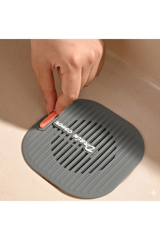 Koku Önleyici Silikon Gider Kapağı Sevimli Ayıcık Tasarımlı Pratik Banyo & Lavabo Aparatı 1 Adet