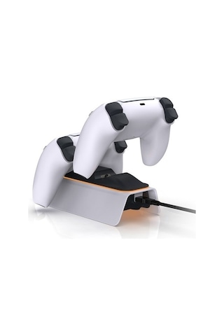 Ps5 Dualsense Işıklı Şarj Istasyonu Şarj Standı Beyaz 0521