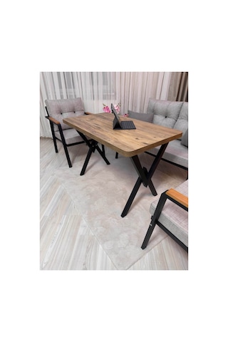 Houseart Balkon ,bahçe , Teras , Cafe ,salon , Metal Kanepe , Metal Kanepe Koltuk ,oturma Takımı 2-1-1 , Yemek Masası , Orta Masa Açık Gri