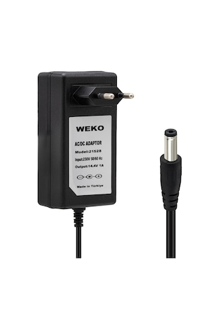 14.4v 1a Akü Şarj Cihazı Kırmızı Yeşil Led Li Yerli Üretim Priz Tipi Adaptör