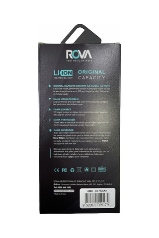 General Mobile Gm8 Batarya Kvk Pil Rova + Montaj Seti