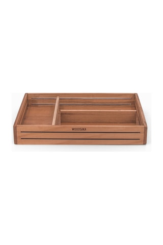 Woodsaka 3line Sade Organizer & Aksesuar Kutusu - Kiraz Ağacından