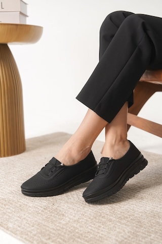 Garantili D0119 Günlük Ortopedik Kadın Babet Ayakkabı Siyah