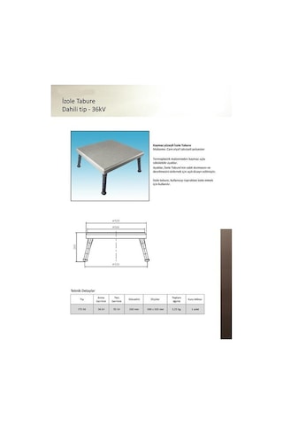 İzole Sehpa 36 Kv İzole Tabure