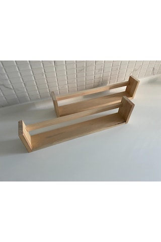 Ahşap 2'li Ters Düz Çalışma Odası-banyo-mutfak Rafı-duvar
