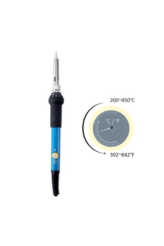 Geeroyoo 60w Isıtma Regülüye Edilebilir Kaynak Demiri + 5 Adet Değiştirilebilir Uç, 200-450 C Aralığı, Büyük İngiliz Standartı 220v, Elektronik Tamir Ve Dıy İçin