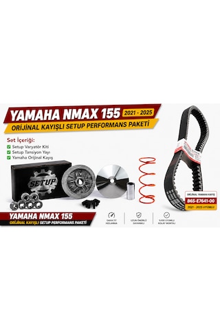Setup Motorcycle Yamaha Nmax 155 2021-2025 Kayışlı Performans Varyatör Seti