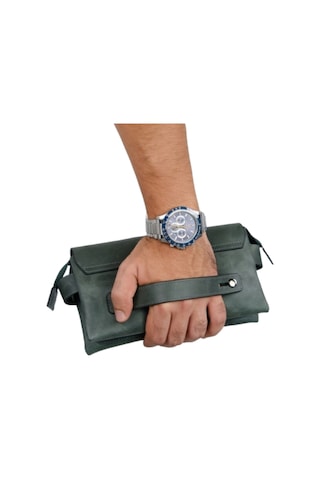 Mft Leather Hakiki Deri Unisex El Çantası Boliva 9874 Tiguan Haki