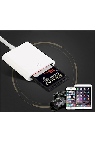 iPhone Uyumlu/ipad Lightning To Sd Kart Hafıza Kart Adaptörü Nk105- 5775