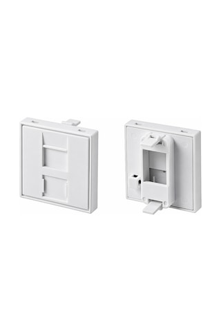2 Adet - 45x45 Kapaklı Boş Data Priz Modülü Beyaz Rj45 Rj11