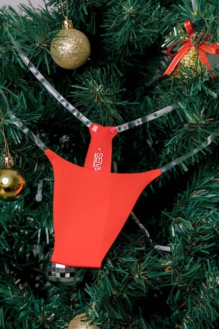 Seivs String Dikişsiz İz Yapmayan Lazer Kesim Kaymaz Tanga Kırmızı