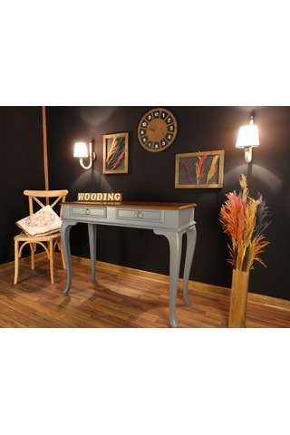 Wooding 120 Cm Çekmeceli Masif Gri Ceviz Dresuar (548588468) Gri