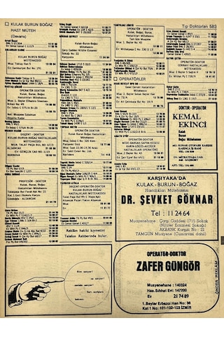 İzmir 1982-1983 Meslek Reklam İlanı Efemera S583