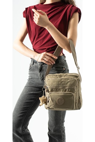 Baginn Kadın Postacı Çanta 28 32 Cm 571 Collection Klinkır Hafif Yağmur Geçirmez Klinkır Kumaş Çok Cepli Vizon