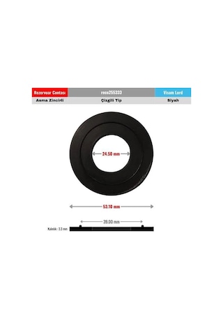 Visam Lord Rezervuar Tahliye Contası 25x53 Mm Çizgi Setli Siyah