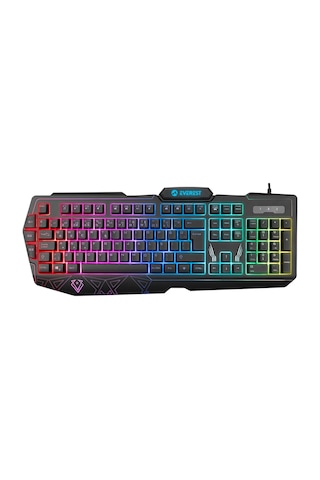 Everest KM-6168 Formula Combo USB 3 Makro Tuşlu RGB Q Oyuncu Klavye Mouse Set