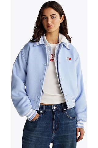 Tommy Hilfiger Tommy Jeans Kadın Mavi Varsity Bomber Ceket Mavi