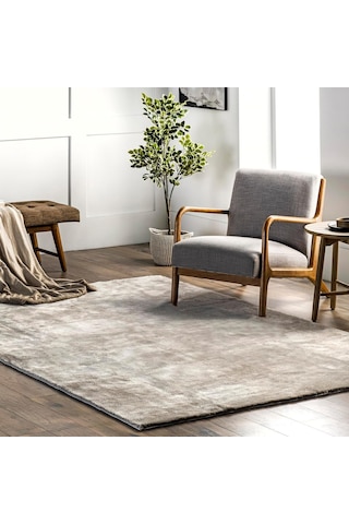 Nuloom Loni Katı Makinede Yıkanabilir Tüylü Parça Halı - 2x3 Makinede Yıkanabilir Vurgulu Tüylü Halı Oturma Od Çok Renkli