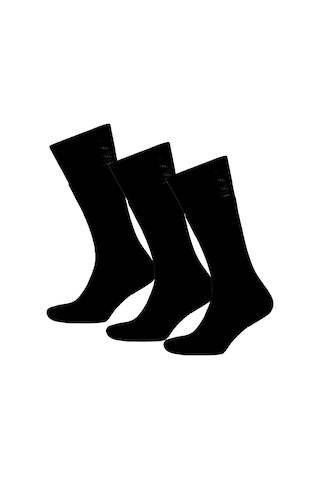 Thermoform Akrilik Asker Çorap 3'lü Paket Siyah Renkli