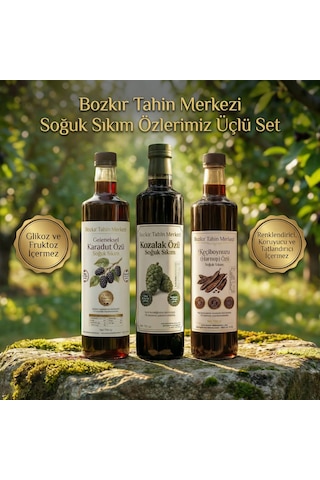 Bozkır Tahin Merkezi Şifa Paketi Karadut, Keçiboynuz Ve Kozalak Özü 2800 Gr Katkısız&suğuk Pres
