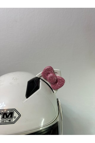 Motor & Motosiklet Pembe Fiyonklu Beyaz Kedi Kulak Kask Dış Aksesuarı Diğer