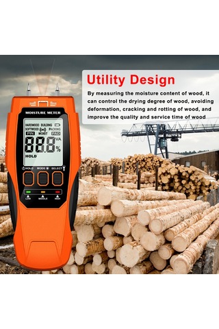 Dijital Ahşap Nem Test Ölçer Lcd Ekran Arkadan Aydınlatmalı E24852