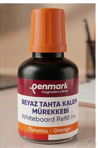 Turuncu Yazı Tahta Kalemi Mürekkebi 30 Ml 2 Adet Penmark Tahta Kalemi Mürekkepi Kolay Silinebilir Doldurulabilir Canlı