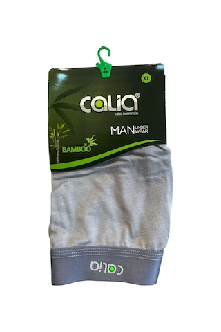 Erkek Yumuşak Kaliteli Bambu Boxer Gri