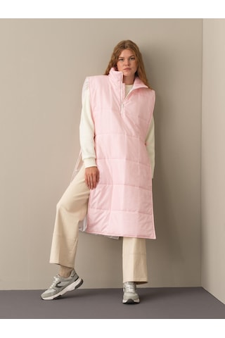 Xint Pembe Regular Fit Dik Yaka Yelek 290391