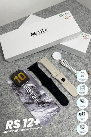 Watch10 Rs12+ Akıllı Saat Iphone Uyumlu Ve Android Tüm Telefonlara Uyumlu Kol Saati Smartwatch