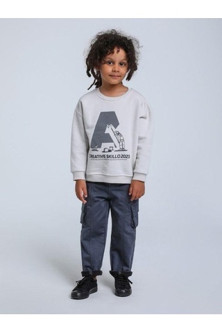 Jack Lions Erkek Bebek Kargo Cep Detaylı Pantolon-14752 Gri
