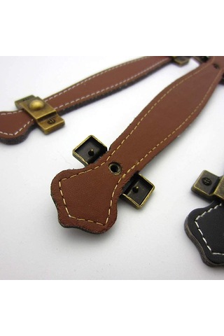 2 Adet Deri Çekmece Kulpu Vintage Pratik Bavul Kulpu Çekmece Dolap Kapısı İçin Deri Çekme Kulpları Açık Kahverengi