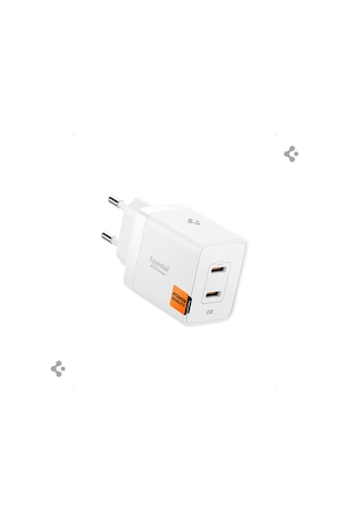 Spigen 47w Usb-c 2 Port Mini Hızlı Şarj Aleti Samsung Uyumlu Pps 2.0 / Gan Destekli Akım Korumalı Type-c Ach08707