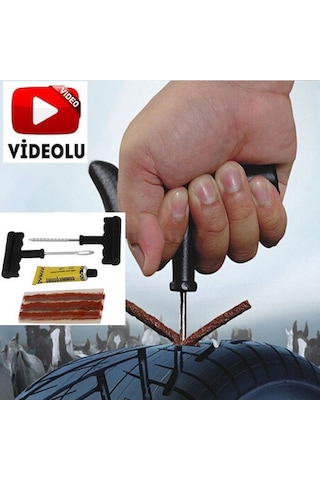 Deluxe Tire Plug Kiti Patlak Lastik Tamir Seti 6 parça