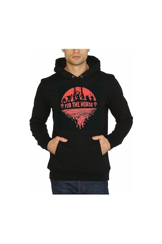 Bant Giyim - Wow Warcraft Siyah Kapsonlu Erkek Sweatshirt